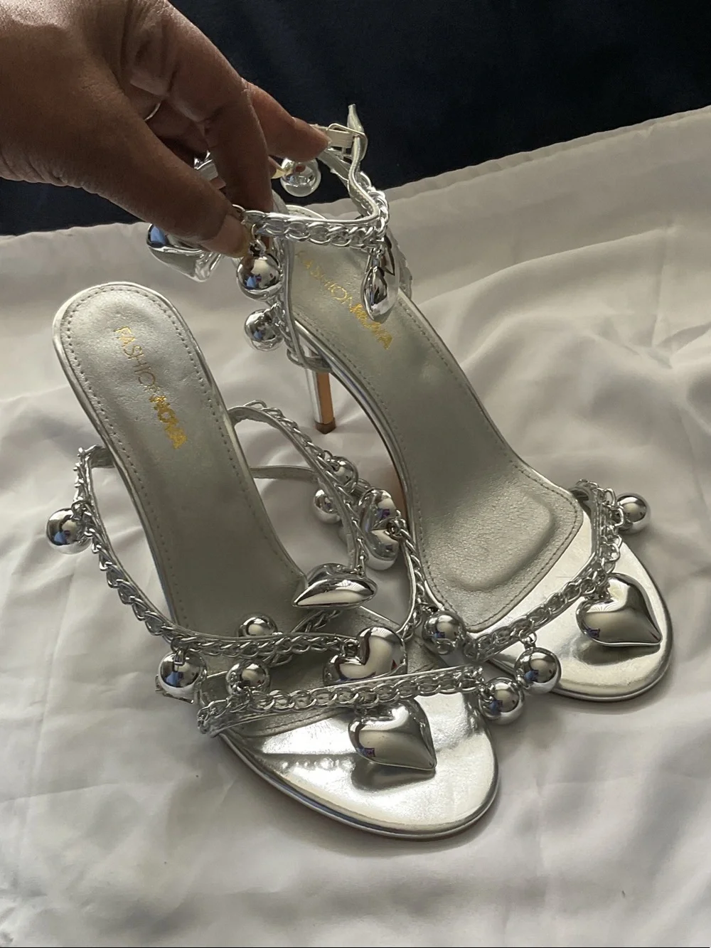 Fashion Nova silver ankle
